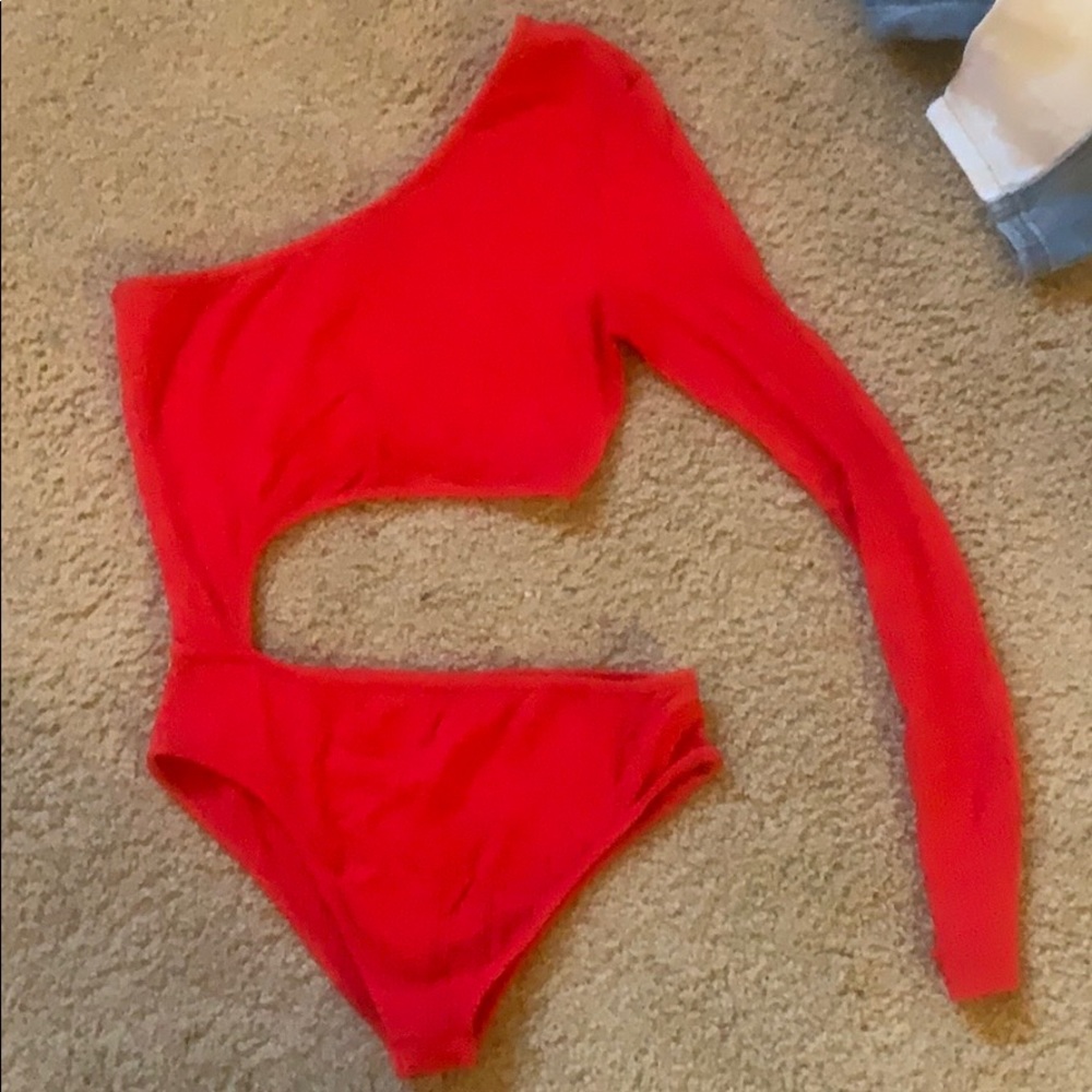LF one shoulder cutout bodysuit